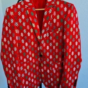 When's Christmas Blazer Small Red Christmas Trees